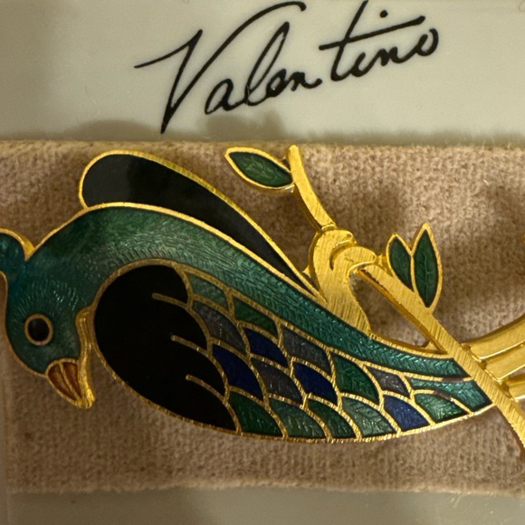 Valentino Women’s  Brooches Enameled Bird Brooch | Boho Vintage Brooches - Picture 11 of 11
